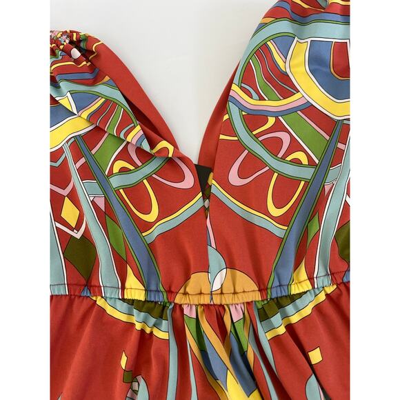 NWT CHEQUER Bloomingdales Multicolor Summertime Mini Dress Womens Size 6 - Picture 13 of 16